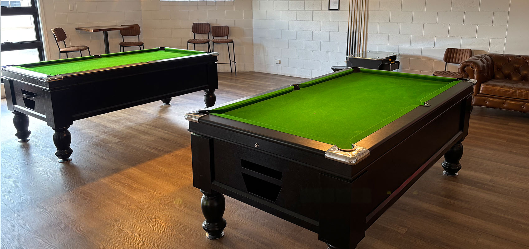 Pool tables in the Kingaroy Hotel Motel